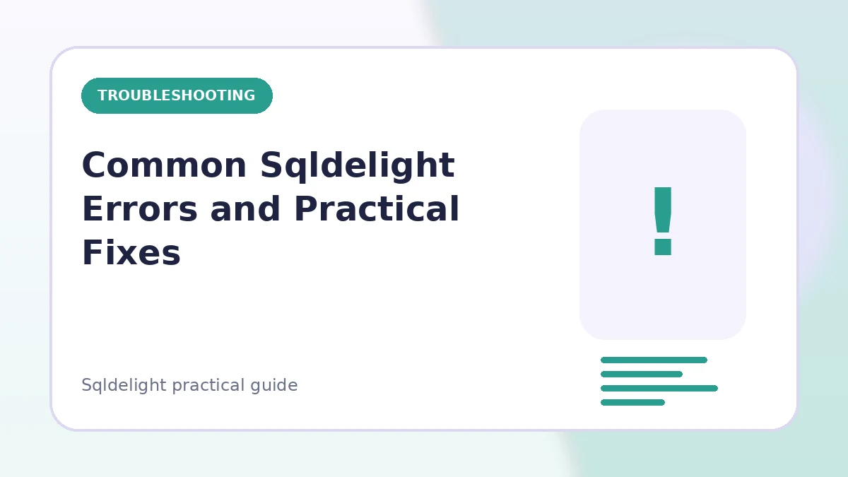 Common Sqldelight Errors and Practical Fixes feature image
