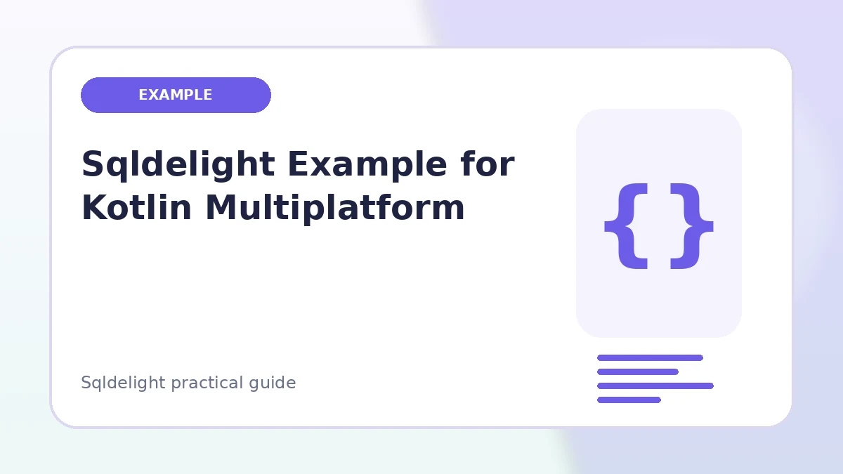 Sqldelight Example for Kotlin Multiplatform feature image