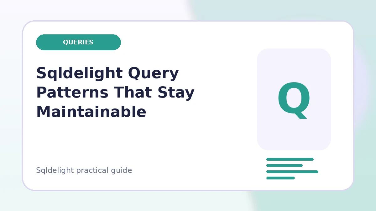 Sqldelight Query Patterns That Stay Maintainable feature image